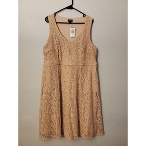 Pink floral sleeveless midi dress